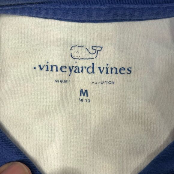 Vinyard Vines Girls Quarter Zip Sweater Kids Size Medium 10 - 12 Navy Blue Whale - Picture 5 of 7